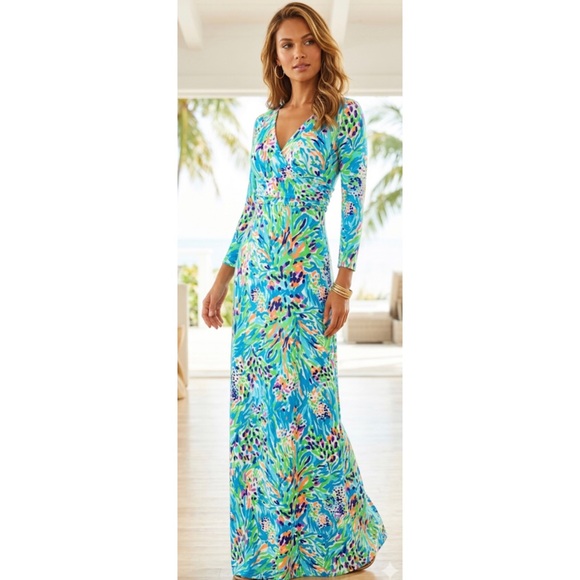 Lilly Pulitzer Dresses & Skirts - Lilly Pulitzer Gloria Maxi Dress in Sea Soiree